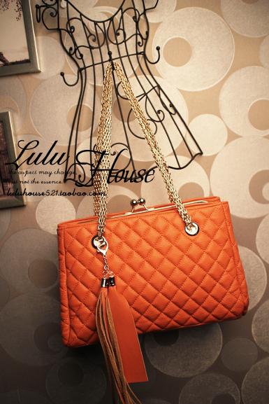 Pre-order กระเป๋าสะพาย Luluhouse สีส้ม รุ่น LL138bl4 หรูหรา สวยงาม