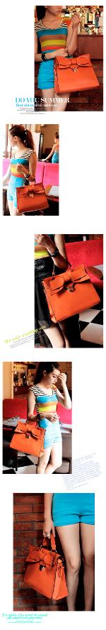 ลดราคา!!! พร้อมส่ง กระเป๋า Axixi แบรนด์ดัง  รุ่นT025 รุ่นนี้น่ารัก สดใส สีส้ม สะพาย คล้องแขวน และถือ