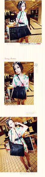 หมดค่ะ กระเป๋าสะพาย Maomao รุ่น m36-026  สีดำ อินเทรนด์มาก ฝากระเป๋าโค้งมนสวยเป็นหนังลายจระเข้