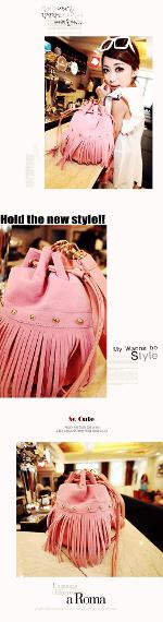 สินค้าหมดค่ะ กระเป๋าสะพาย Maomao รุ่น m36-025 สีชมพูหวาน เป็นกระเป๋าทรงมีเชือกรูดปากกระเป๋า