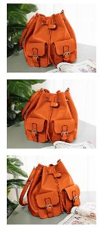 หมดค่ะ กระเป๋าAxixi รุ่น Y011 กระเป๋าแฟชั่นสไตล์เกาหลี เรานำเข้าของแท้ค่ะ งานสวย สีส้มสดใส