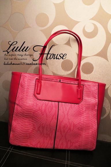 Pre-orderกระเป๋าถือLuluhouse รุ่น LL85org3 สีชมพูสดใสมาก 1 ชิ้นPre-oderได้เลย