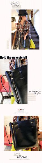 หมดค่ะ กระเป๋าสะพายสวยมาก  Maomao รุ่น m01-142 สีน้ำดำ มีกระเป๋าภายในแถมให้อีก 1 ใบ สวย สุดคุ้ม 