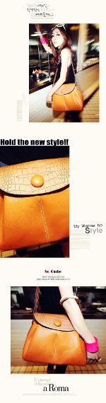 สินค้าสีนี้หมดค่ะ กระเป๋า Maomao รุ่น m36-026 สีretro  brown ฝากระเป๋าโค้งมนสวยหนังลายจระเข้ทำให้ดู