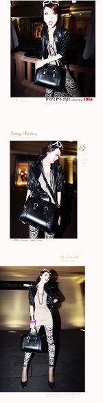 กระเป๋าแฟชั่น แบรนด์ดัง Maomao รุ่น 03-038 สีขาวดำคลาสสิก กระเป๋ายอดฮิต ถือ คล้องแขน มีสายสะพาย