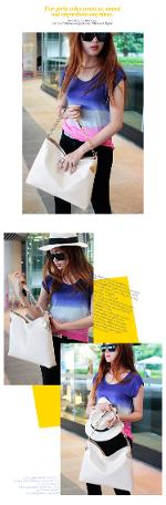 หมดค่ะ กระเป๋าแฟชั่นAxixi แบรนด์ดัง  เกาหลี รุ่น 120637B สี IVORY   สะพาย คล้องแขวนค่ะ