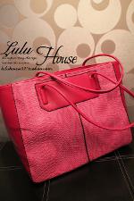 Pre-orderกระเป๋าถือLuluhouse รุ่น LL85org3  สีชมพูสดใสมาก 1 ชิ้นPre-oderได้เลย