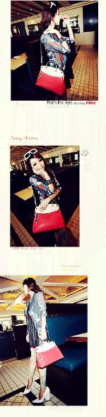 หมดค่ะ กระเป๋าแฟชั่นเกาหลี Maomao แบรนด์ดัง  รุ่น 09-024 สีแดง เก๋มาก มีกระเป๋า