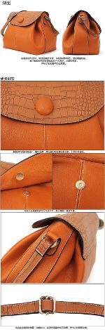 หมดค่ะ กระเป๋าสะพายMaomao  รุ่นm36-026  ฝากระเป๋าโค้งมนสวยเป็นหนังลายจระเข้ทำให้ดู