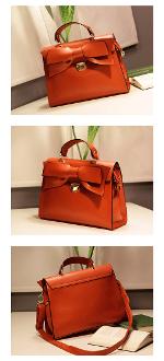 ลดราคา!!! พร้อมส่ง กระเป๋า Axixi แบรนด์ดัง  รุ่นT025 รุ่นนี้น่ารัก สดใส สีส้ม สะพาย คล้องแขวน และถือ