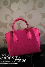 Pre-order กระเป๋าLuluhouse รุ่น LL108blu3  สีชมพู รุ่นนี้ทรงสวยมาก ถือ และสะพายได้