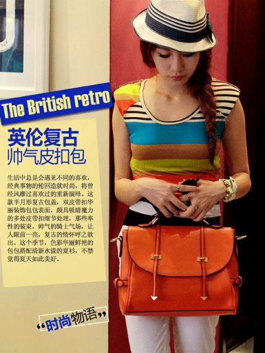 หมดค่ะ กระเป๋าแฟชั่นเกาหลี Axixi แบรนด์ดัง รุ่น 2021 สีส้ม เก๋มาก มีกระเป๋าลายเสือมาในชุดด้วย