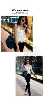 หมดค่ะ กระเป๋าแฟชั่นเกาหลี Axixi แบรนด์ดัง  รุ่น 2302 สีน้ำเงิน สดใส มีกระเป๋าภายใน  สะพาย  